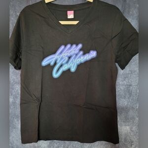 ✨️3/$25✨️ Black 'Hotel California' Neon Eagles Concert Merch T-Shirt NWOT